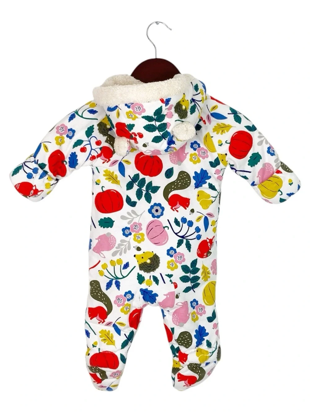 Baby Boden Woodland Floral Animal Bunting Snowsuit 0-3 months